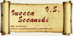 Vuceta Sečanski vizit kartica